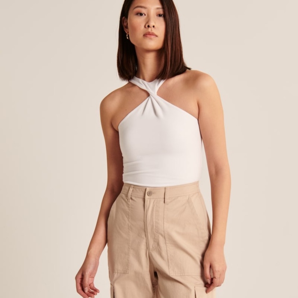 Abercrombie womens Cotton Seamless Fabric Twist Top